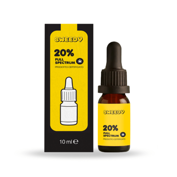 Mockup Confezione in cartoncino + Boccetta Olio Full Spectrum 20%