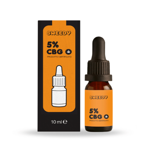 Mockup Confezione in cartoncino + Boccetta Olio CBG 5%