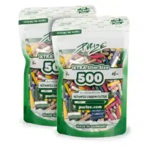 2 Pack da 500 Filtri a carboni attivi Purize Xtra Slim 5,9mm